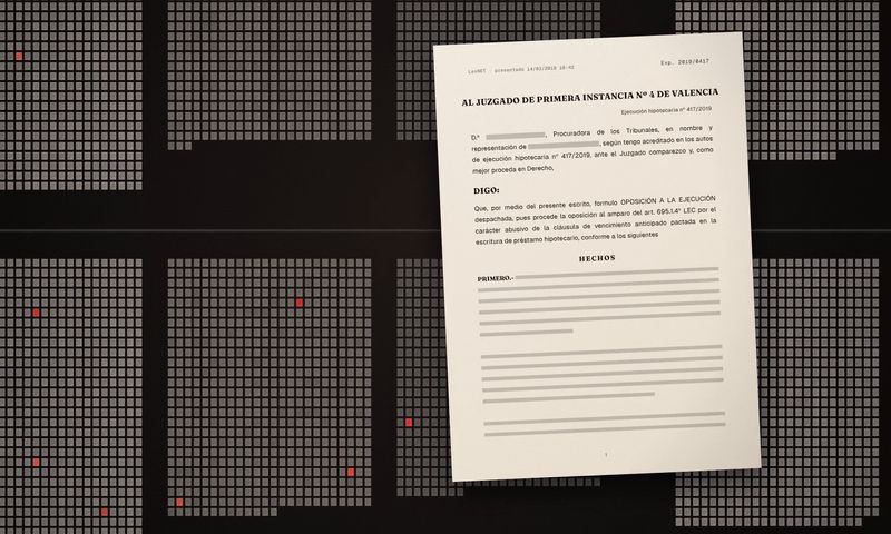 Still from “The red ribbon”: among the thousands of documents in the firm’s archive, the brief that was being searched for, found.